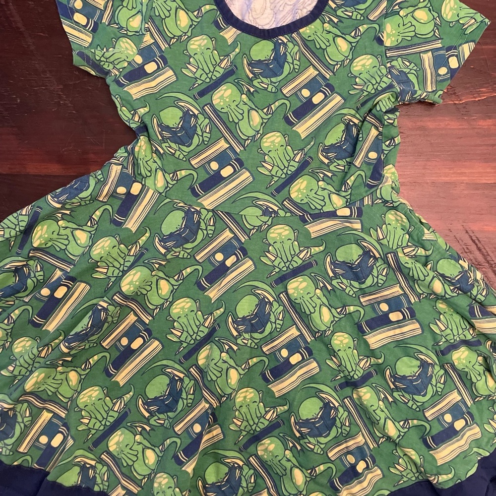 Svaha short sleeved Cthulhu book dress